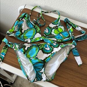 Mossimo Supply Co. Blue and Green Bikini
